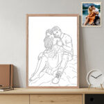 Vignette de Poster avec Illustration Linéaire Personnalisée à partir d’une Photo