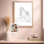 Vignette de Poster avec Illustration Linéaire Personnalisée à partir d’une Photo