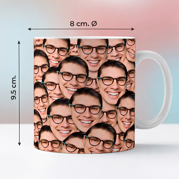 Tasse personnalisée avec visages photo