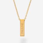 Collier Bloc avec Texte personnalisé Vignette de Collier Bloc avec Texte personnalisé