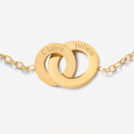 Vignette de Bracelet Femme Anneaux Croisés avec Noms personnalisés