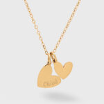 Collier Cœurs avec Texte personnalisé Vignette de Collier Cœurs avec Texte personnalisé