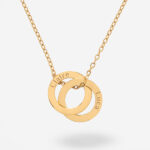 Vignette de Collier Anneaux Entrelacés avec Texte personnalisé