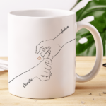 Vignette de Mug Mains Unies avec Noms personnalisé