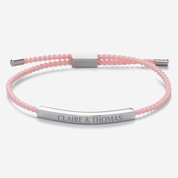 Bracelet Femme Tressé avec Texte personnalisé