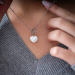 Vignette de Collier Cœur avec Anneau et Texte personnalisé