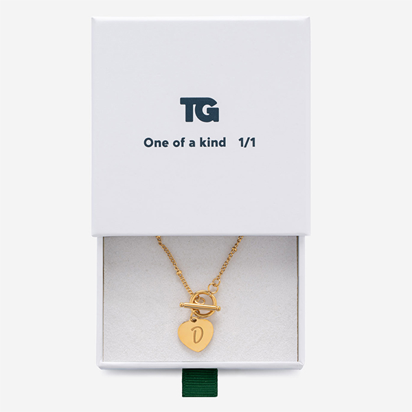 Collier Cœur avec Anneau et Texte personnalisé