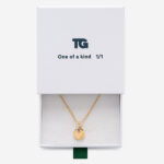 Vignette de Collier rond avec strass et texte personnalisé