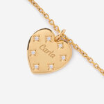 Vignette de Collier Cœur avec Strass et Texte personnalisé