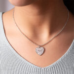 Vignette de Collier Cœur avec Strass et Texte personnalisé