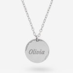 Vignette de Collier rond avec écailles et texte personnalisé