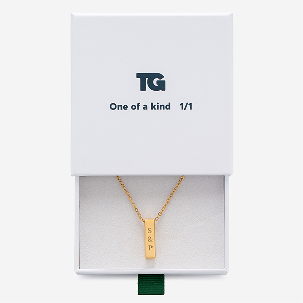 Collier Bloc avec Texte personnalisé