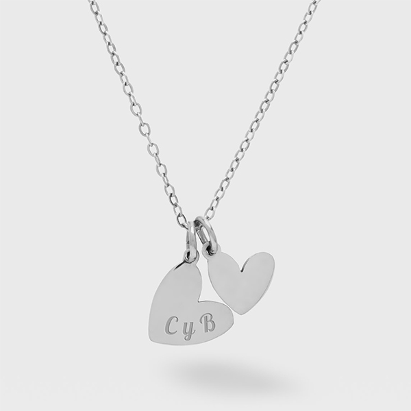 Collier Cœurs avec Texte personnalisé