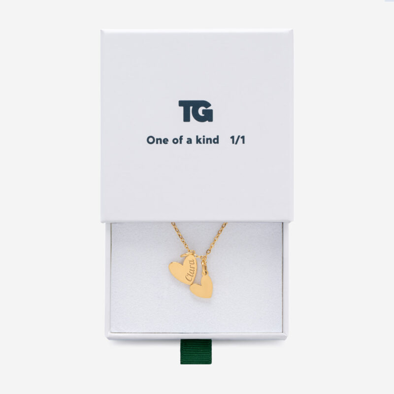 Collier Cœurs avec Texte personnalisé