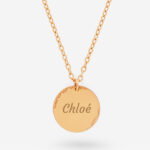 Vignette de Collier rond avec écailles et texte personnalisé