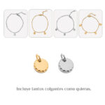 Vignette de Bracelet Femme avec Pendentifs Ronds personnalisés