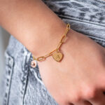 Vignette de Bracelet Femme avec Pendentifs Cœur personnalisés