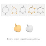 Vignette de Bracelet Femme avec Pendentifs Cœur personnalisés