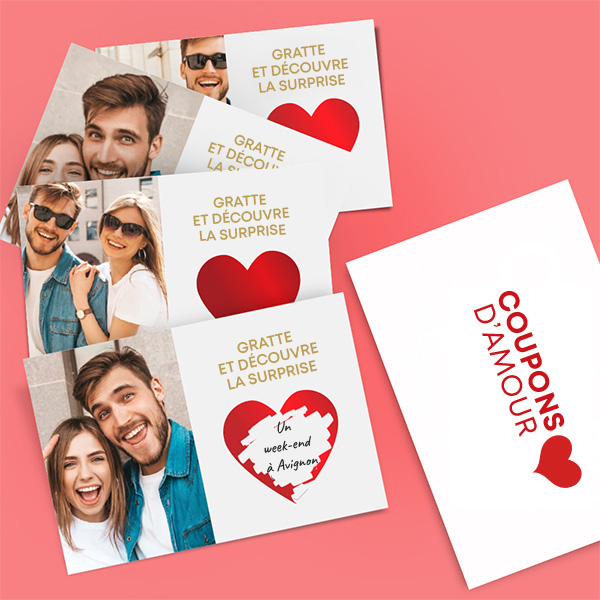 Cartes à gratter avec Messages Surprise personnalisées