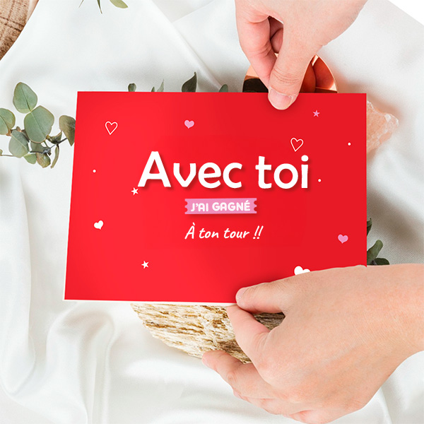 Cartes à gratter avec Messages Surprise personnalisées