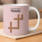 Vignette de Mug design Scrabble avec texte et prénoms personnalisés