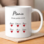 Vignette de Mug avec texte, cœurs et prénoms personnalisés