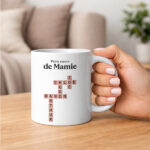 Vignette de Mug design Scrabble avec texte et prénoms personnalisés