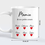 Vignette de Mug avec texte, cœurs et prénoms personnalisés