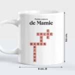 Vignette de Mug design Scrabble avec texte et prénoms personnalisés