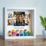 Vignette de Cadre avec minifigurines type LEGO, 5 photos et texte personnalisé