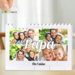 Vignette de Puzzle Papa avec Collage de 4 Photos Personnalisées