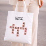 Vignette de Tote bag design Scrabble avec texte personnalisé