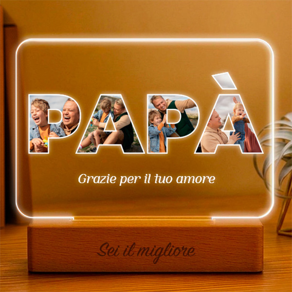 Lampe Papa avec Photos personnalisée