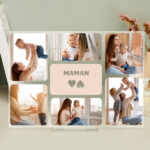 Vignette de Plaque Maman personnalisée avec six photos