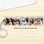 Vignette de Porte-clés avec Photos dans les lettres Maman personnalisé