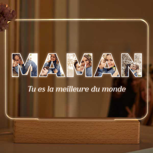 Lampe Maman avec photos personnalisée