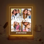 Vignette de Lampe Maman Collage avec Quatre Photos personnalisée