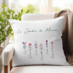 Vignette de Coussin le Jardin de Maman avec Prénoms personnalisés