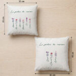 Vignette de Coussin le Jardin de Maman avec Prénoms personnalisés