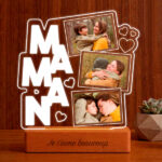 Vignette de Lampe pour Maman avec Cœurs et Trois Photos personnalisées