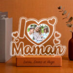 Vignette de Lampe I Love Maman avec Photo personnalisée
