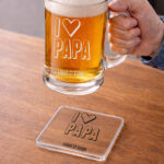 Vignette de Chope de bière I Love Papa avec texte personnalisé