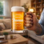 Vignette de Chope de bière pour le Meilleur Papa avec textes personnalisés
