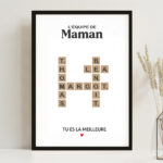 Vignette de Poster Maman Scrabble avec Prénoms personnalisés
