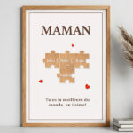 Vignette de Poster Puzzle pour Maman avec Prénoms Personnalisés
