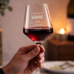 Vignette de Verre à Vin « Humeur de » avec Nom et Textes Personnalisés