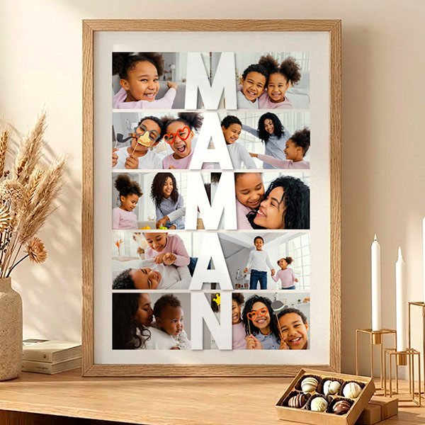 Poster Vertical pour Maman avec Photos personnalisées