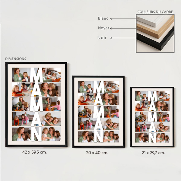 Poster Vertical pour Maman avec Photos personnalisées