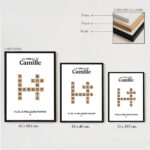 Vignette de Poster Maman Scrabble avec Prénoms personnalisés