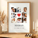 Vignette de Poster Maman Cœur avec Photos personnalisées